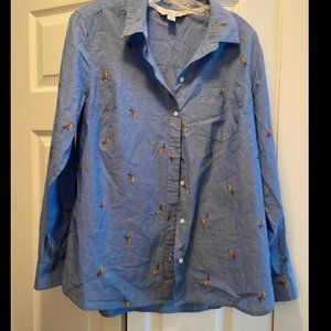Old Navy Chambray Parrot Button Down